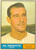 1961 Topps Baseball Cards      241     Al Cicotte